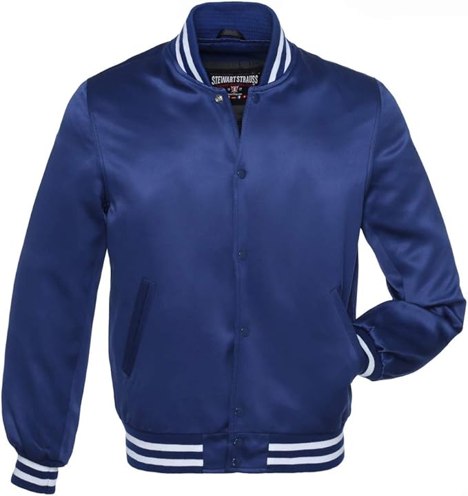 SATIN NAVY/WHITE Jacket (S404)